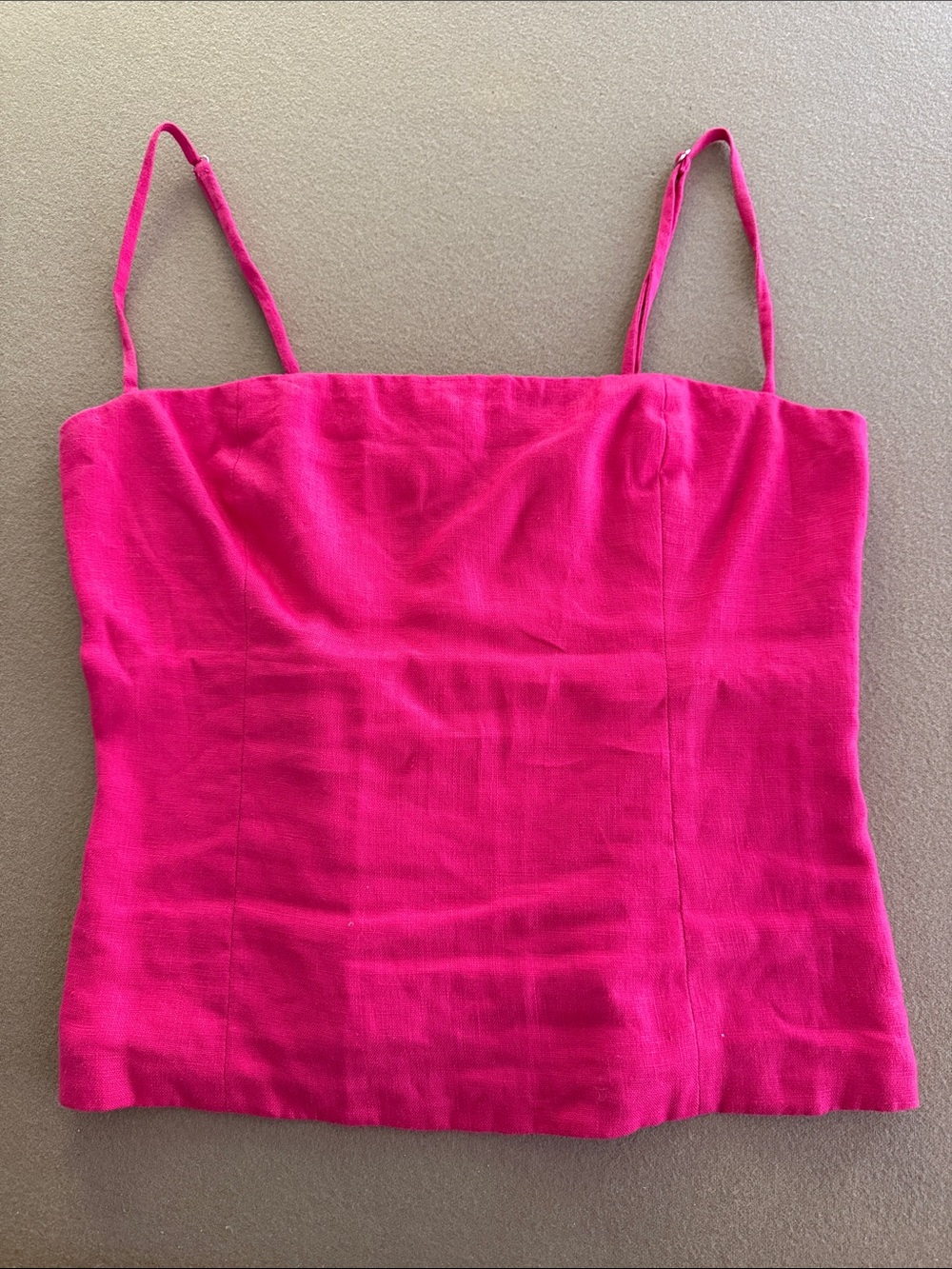 Reformation Fuchsia overland Spaghetti Strap Women's Tank Top linen